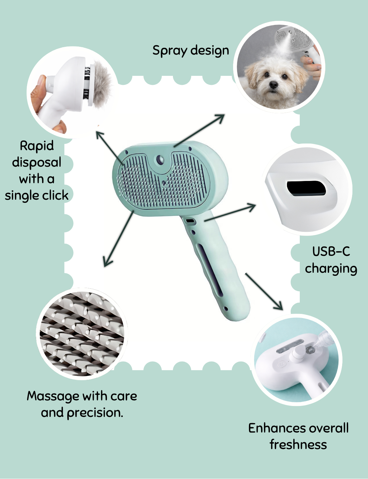 Deloria Pet Spa Brush